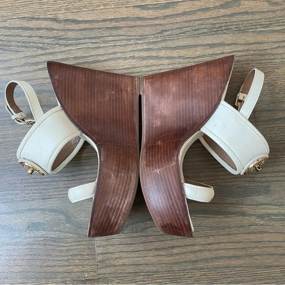 Tory Burch Selma Sandal Wedge White - Picture 7 of 16